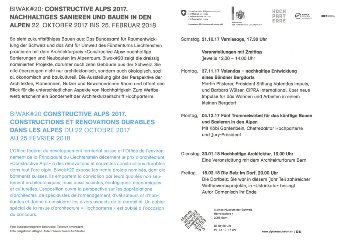 Biwak#20 Constructive Alps 2017 - Die Beiz im Dorf