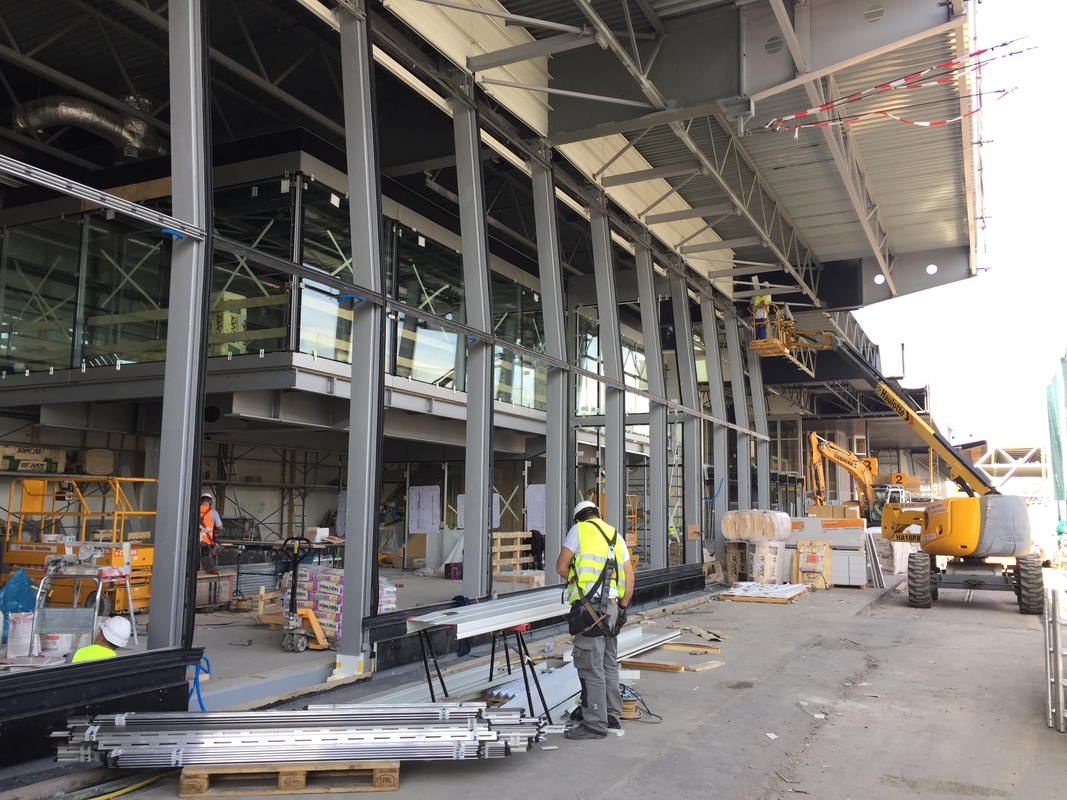 Visite de chantier: Hall check-in aéroport Genève, Christian Dupraz Architectes