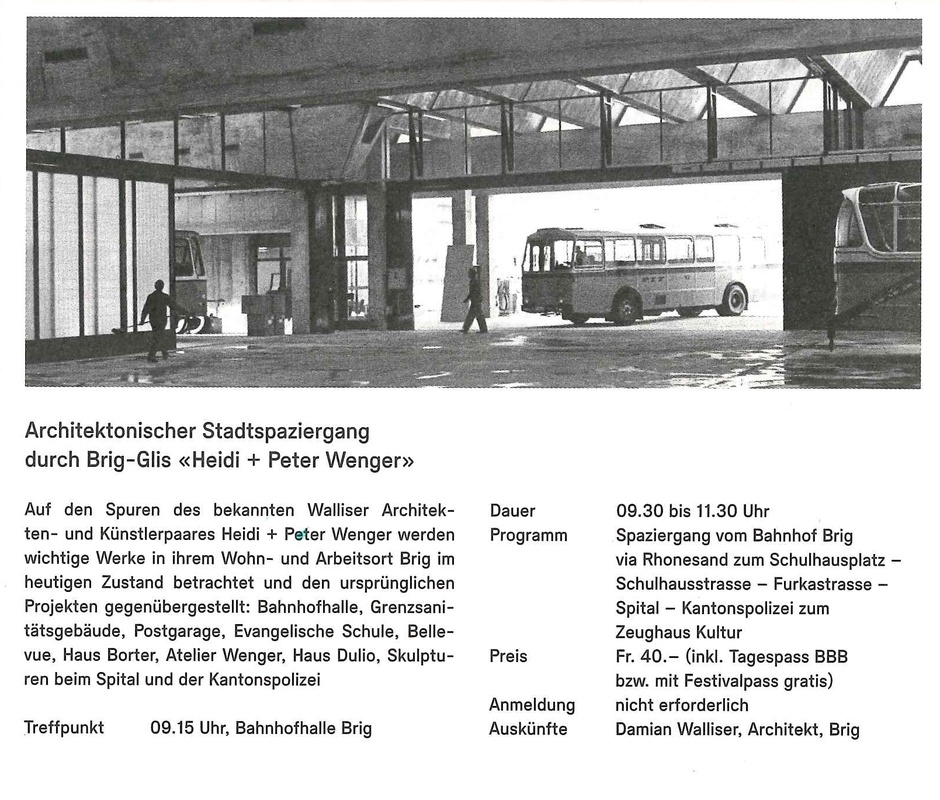 Architektonischer Stadtspaziergang durch Brig-Glis "Heidi + Peter Wenger"