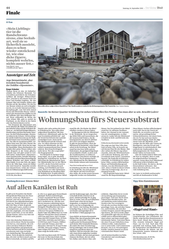 Wohnungsbau fürs Steuersubstrat