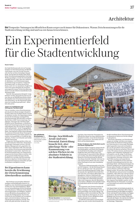 Ein Experimentierfeld für die Stadtentwicklung