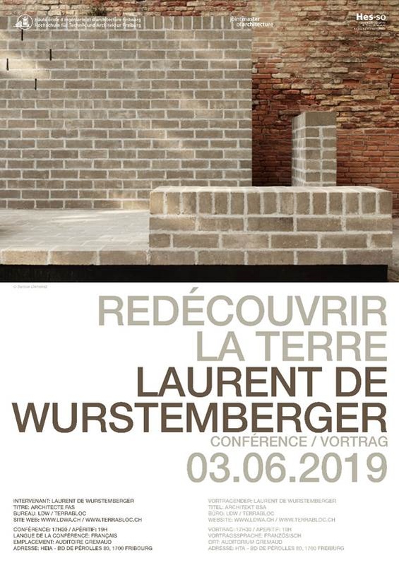 HEIA-FR – CONFÉRENCE DE LA FILIÈRE D'ARCHITECTURE - LAURENT DE WURSTEMBERGER