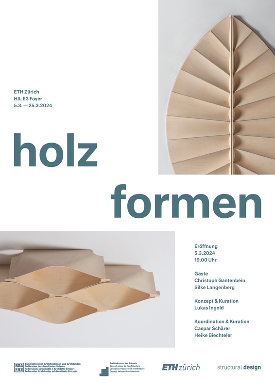 holz formen - Ausstellung BSA-Forschungsstipendium