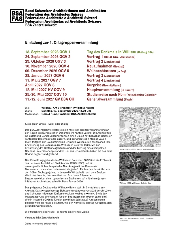 OGV 1 / Tag des Denkmals in Willisau
