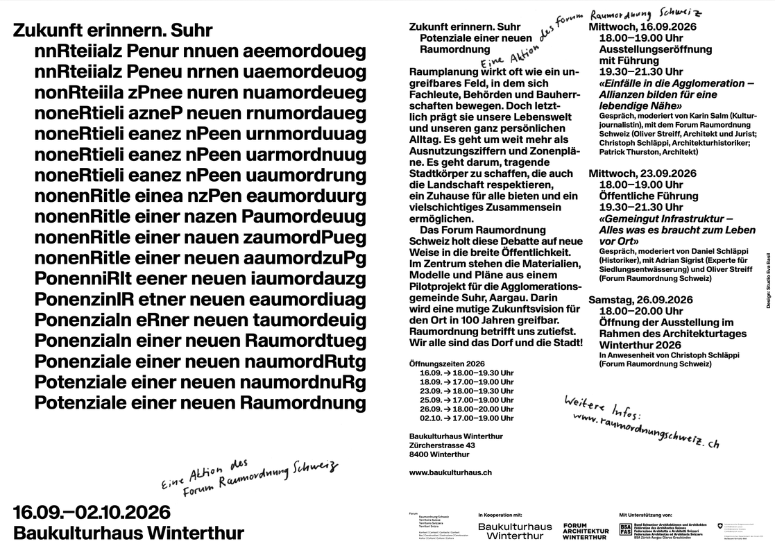 Zukuft erinnern. Suhr - Potenziale einer neuen Raumordnung