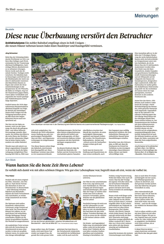 Diese neue Überbauung verstört den Betrachter