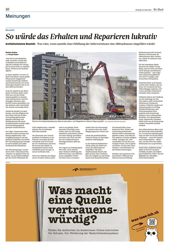 So würde das Erhalten und Reparieren lukrativ