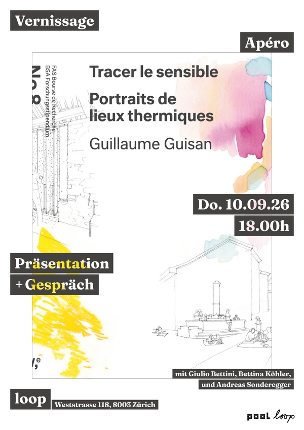 Bourse de recherche FAS 2024–2026 – Vernissage le 10.09.2026 au loop, Zurich
